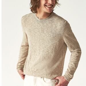 NWT St. John's Bay Sweater Men XXL 2XL Crew Neck Cotton Oatmeal Marl